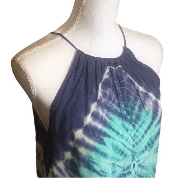 Green Dragon Tie Dye Halter Top - Picture 2 of 7